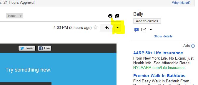 gmail source code in html